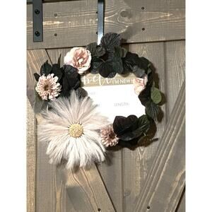 Girl Baby Shower Wreath | Pink Floral Baby Shower Decor